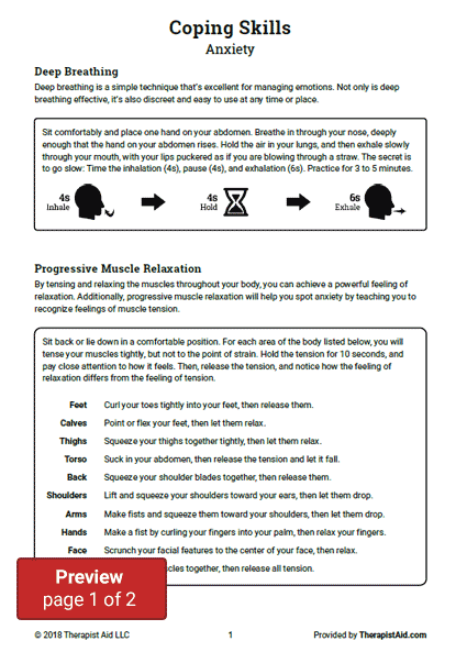 Coping Skills Toolbox Worksheet Pdf Worksheets Joy