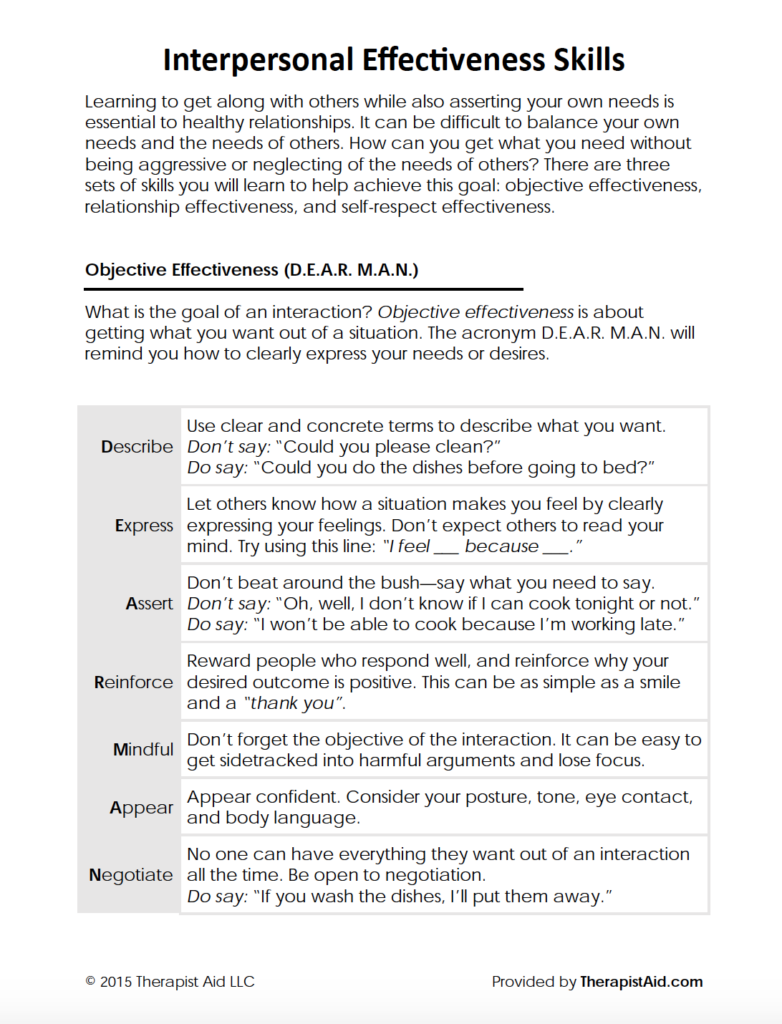 Dear Man Dbt Worksheet