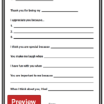 Gratitude Letter Worksheet Therapist Aid