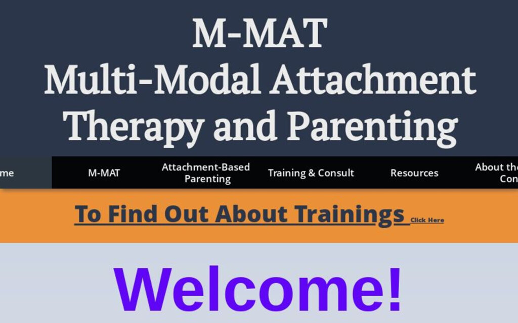 M MAT Trainings Multi Modal Attachment Therapy Training