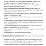 Occupational Therapist Job Description Velvet Jobs