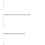 Relapse Prevention Plan Worksheet Therapist Aid