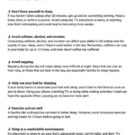 Sleep Hygiene Handout Worksheet Therapist Aid