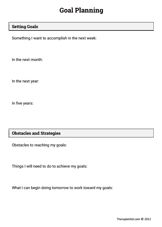 Therapist Aid Discharge Planning Mental Health Worksheet Worksheet