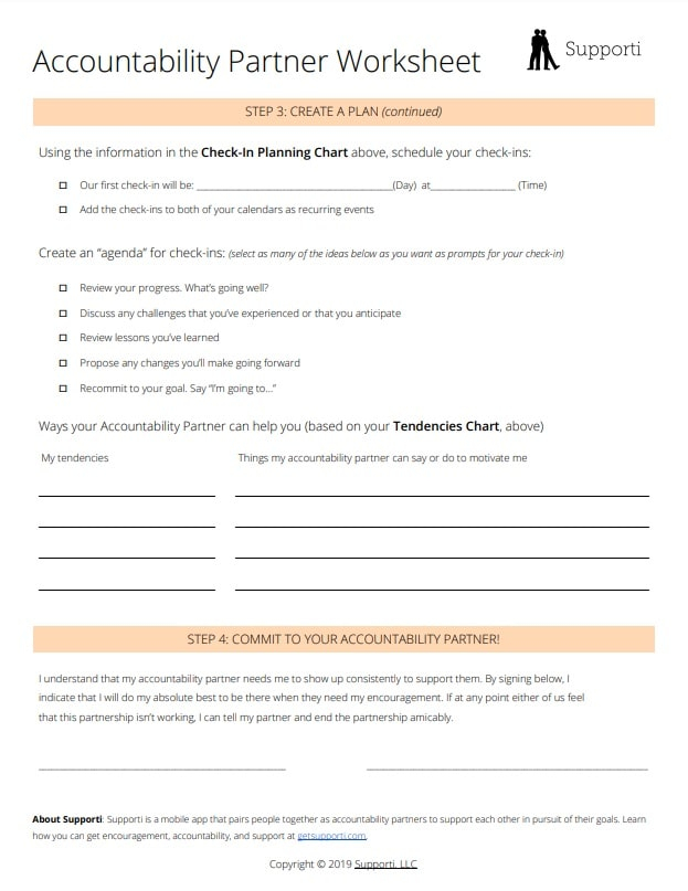9 Personal Accountability Worksheets For Adults Students
