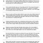 Anger Discussion Questions Worksheet Therapist Aid Anger