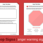 Anger Stop Signs Worksheet Therapist Aid