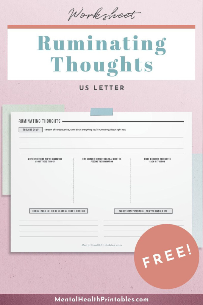 Cbt Rumination Worksheet Studying Worksheets