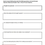 Cognitive Restructuring Socratic Questions Worksheet Therapist Aid