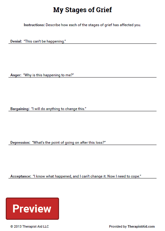 Grief Recovery Method Worksheets