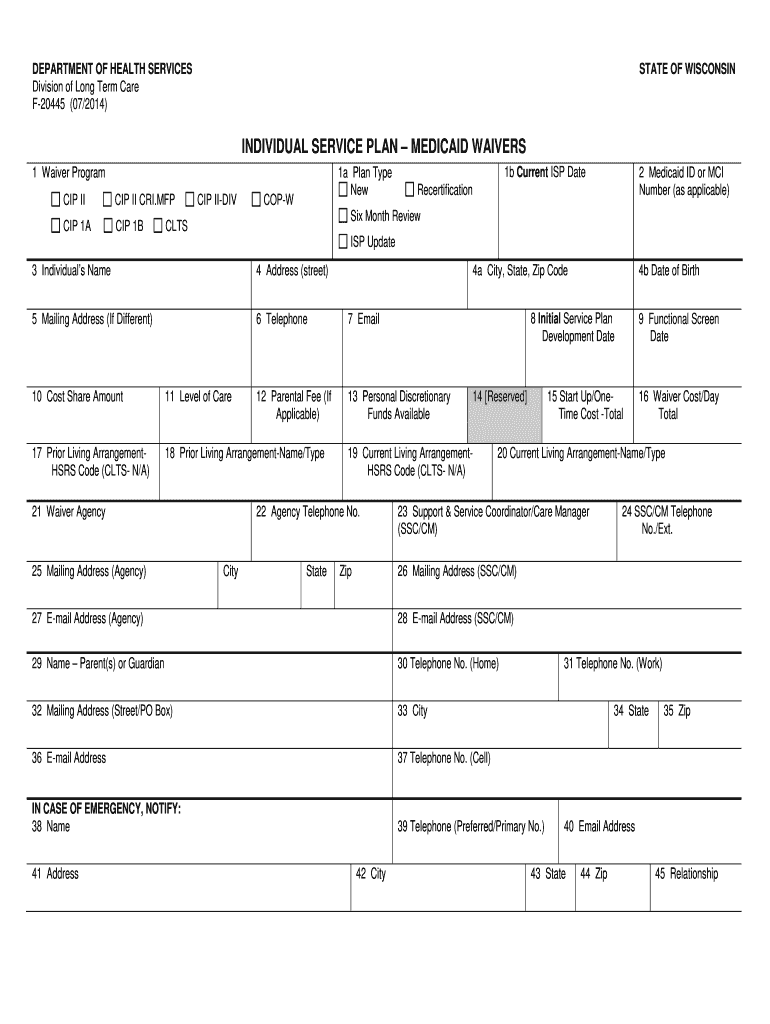 Individual Service Plan Form Fill Out And Sign Printable PDF Template 