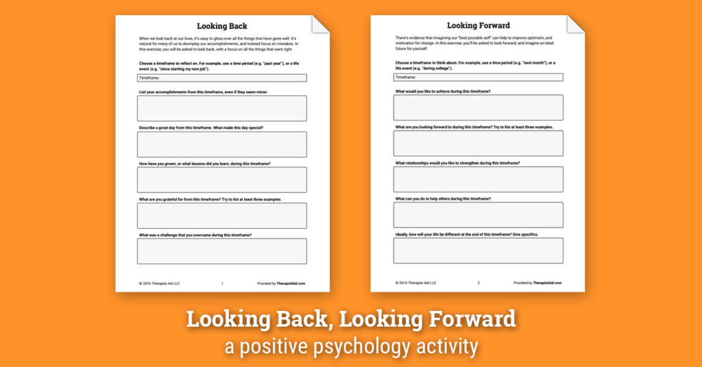 Looking Back Looking Forward Worksheet Therapist Aid DBT Worksheets