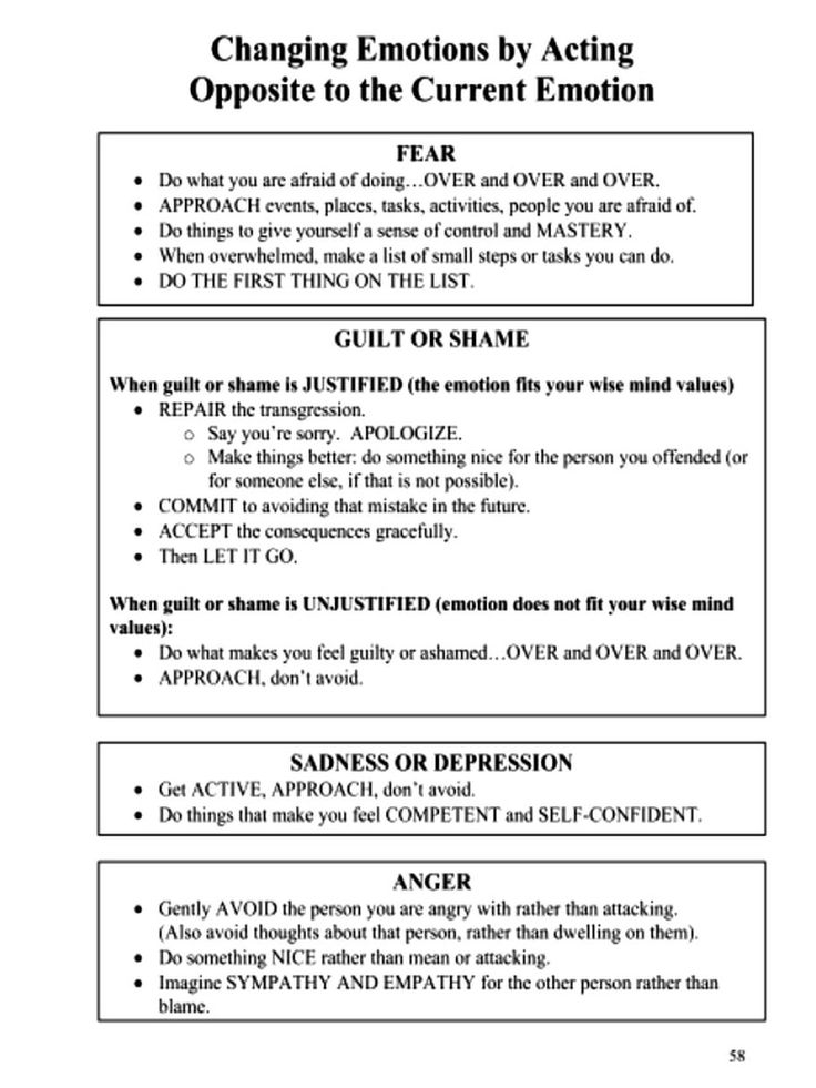 Opposite Action Dbt Worksheet