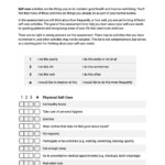 Printable Self Care Assessment Therapist Aid Printable JD