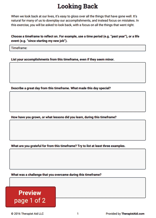Printable Trauma Worksheets
