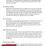 Reflective Listening Worksheet