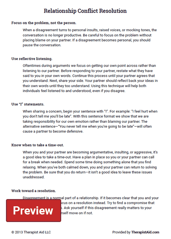 Reflective Listening Worksheet