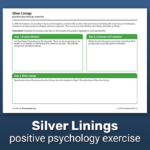 Silver Linings Positive Psychology Exercise Worksheet Therapist Aid