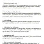 Sleep Hygiene Handout Worksheet Therapist Aid Sleep Therapy