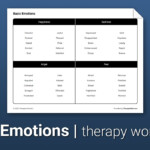 Therapist Aid Emotion Worksheet