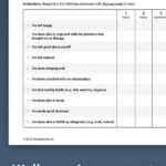 Wellness Assessment Worksheet Therapist Aid Therapy Worksheets